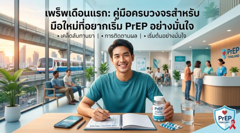 เพร็พเดือนแรก: คู่มือครบวงจรสำหรับมือใหม่ที่อยากเริ่ม PrEP อย่างมั่นใจ